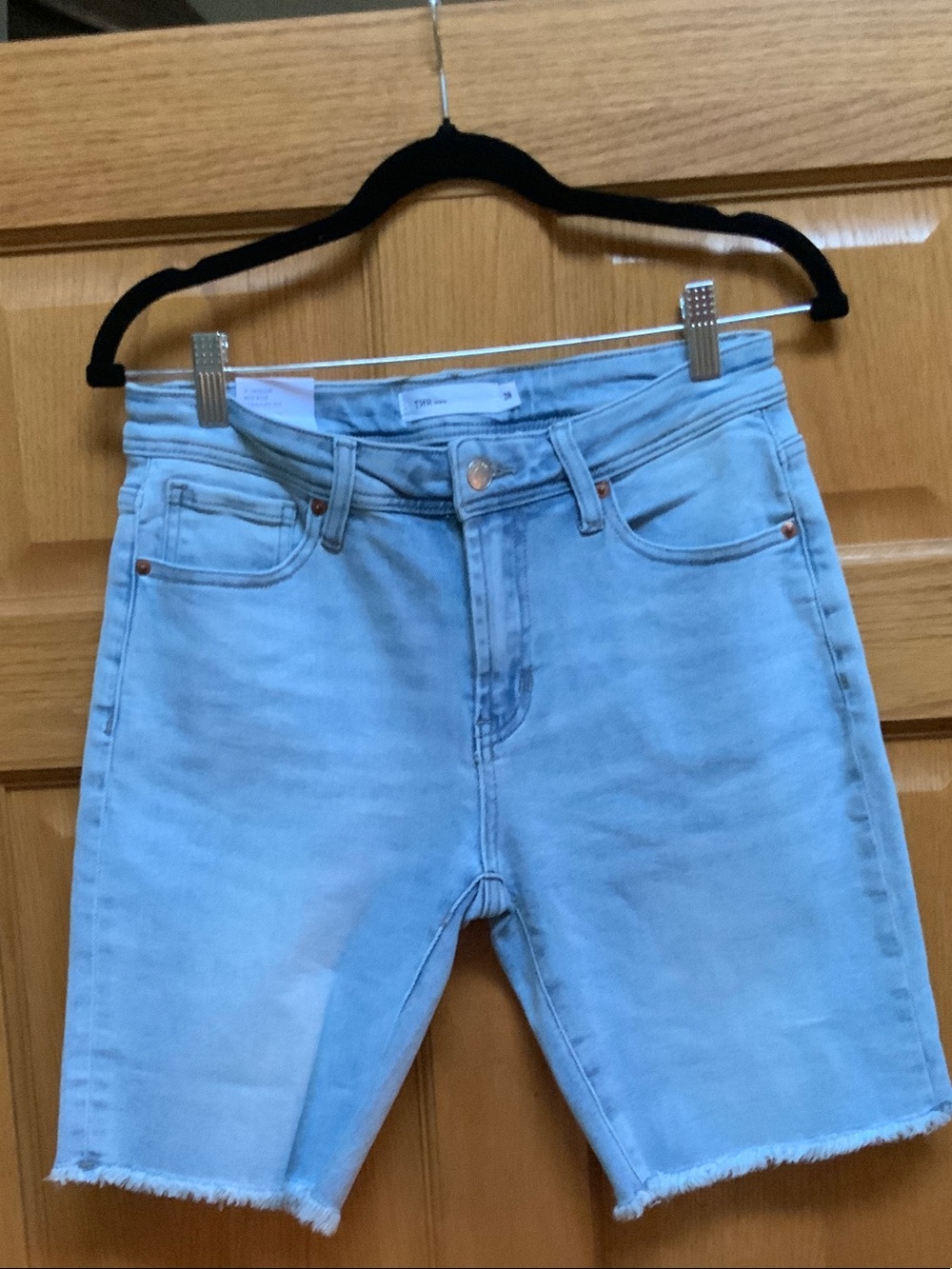 High-Rise Light Blue Women's Boyfriend Denim Shorts